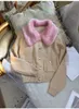 2023 Apricot Gold Button Damen Strickjacke Marke Gleicher Stil Damen Pullover DH308