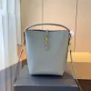 LE 37 Bolsa de designer Bolsa balde de couro brilhante Bolsas de axila de alta qualidade Bolsas de designer de couro clássico Sacola de couro genuíno de luxo vintage Bolsa Diane Baguette