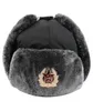 Rosja Ushanka kapelusz sowiecka odznaka Zima sztuczne futra Earflap mężczyzn śnieżnych czapek wodoodpornych czapek bombowca Pilot Traper Traper Hat15476374568323