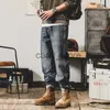 Herenbroeken 2023 Nieuwe zware retro werkjeans Heren herfst en winter Rechte pijpen Losse wijde pijpen Casual broek Klassieke jeans voor mannen J231208