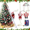クリスマスおもちゃサンタクロースクライミングビーズミュージカルギフトクリスマスエレクトリックおもちゃクライミングサンタクロースプラッシュドールT 231208