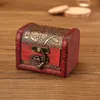 Petites boîtes à bibelots vintage Boîte de rangement de bijoux en bois Coffre au trésor Étui à bijoux Décor artisanal à la maison Modèle aléatoire DHL gratuit