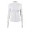 Lu-088 Fitness Mulheres Esportes Yoga Jaqueta Top Stand-up Collar Meia Zíper Manga Longa Apertado Yogas Camisa Ginásio Polegar Athtic Casaco Ginásio Roupas atacado