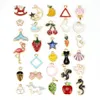 Assorted 30 Designs Colourful Rabbit Squirrel Cat Unicorn Horse Hippocampus Whale Crane Moon Charms Pendants DIY Jewelry Making 30270s