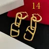 ABVStud designer boucle d'oreille femmes amour luxe strass jolis diamants métal fille bijoux amusant ohrringe classique lettres v boucles d'oreilles de haute qualité de haute qualité