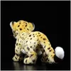 Animali di peluche ripieni Simation realistica in piedi Ghepardo giocattolo carino morbido giallo India Acinonyx Jubatus bambola regalo di compleanno per bambini M Otjh4