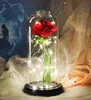 Beauty And Beast Eternal Flower Rose In Flask Wedding Decoration Artificial Flowers In Glass Cover For Valentine039s Day Gifts5581749