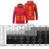 Men's Down Parkas 2021 NEW Men Heated Jackets Outdoor Coat USB Electric Battery Long Sleeves Heating Hooded Jackets Warm Winter Thermal Clothing J231211