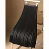 Skirts Autumn Winter Satin Elegant Fashion High Waist Solid Pleated A-line Skirt Women Temperament All-match Women's Clothing