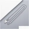 Pendant Necklaces Vintage Heart Necklace High Quality Sier Plated Pattern For Couple Fashion Jewelry Supply Drop Delivery Pendants Dhex6