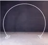 White gold Uheart round ring shape Metal Iron Arch Wedding Backdrop stand party Decor artificial Flower balloon Stand shelf7058981