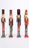 30 cm Wood Christmas Nutcracker Soldiers Puppet Zakka Creative Desktop Decoration Large Size Christmas Ornament Ritning Walnuts 5770756