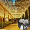 Strängar LED Icicle String Lights Christmas Fairy Garland Street Lamp Outdoor Home For Wedding Party Curtain Garden DIY DECORATION296T