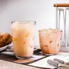 Jankng estilo origami transparente chá caneca de café gelo cerveja resistente ao calor copo de vidro criativo suco de leite mugs244z