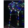 Party Decoration Valentines Day Gifts Led Love Heart Bobo Ball Balloons Falshing Lights Clear Balloon Flash Air Christmas Wedding Dr Dhkdy