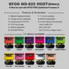 SFOG Original substituível pod descartável bateria de cigarro eletrônico NO-825 Host 600mah Bateria embutida recarregável fluxo de ar ajustável Caneta de vapor indicador RGB de 3 cores