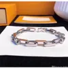 Fashion Bracelet New Arrive Man and Woman 316L Titanium Steel Engrave Colored Bracelet 18K Plated Gold Thick Chain Bracelets273Z