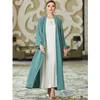 Roupas étnicas Mulheres Muçulmanas Aberto Abaya Diamante Cardigan Maxi Vestido Turquia Kimono Islâmico Eid Party Dubai Kaftan Árabe Marrocos Robe Jalabiya