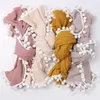 Couvertures bébé coton doux couverture de réception tricot boules de cheveux gland serviette de bain né accessoires de photographie livraison directe