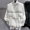 Kvinnors västar WDMSNA KOREAN Fashion 2023 Winter Warm Loose Casual V-ringad ärmlös kappa Kvinnor Solid Color Simple Vest