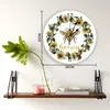Wall Clocks Bee Sunflower Honey White 3D Clock Modern Design Living Room Decoration Kitchen Art Watch Home Decor