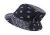 New Summer Black Red Paisley Pattern Fishing Fisherman Caps bandana Bucket Hats Women Bob Hip Hop Panama8785474