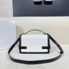 Bolsa de lona B-Buzz com alça superior e painel de couro Requintado estilo retrô feminino bolsa de ombro bolsa Corrente de metal Delicado Função prática e fashiona