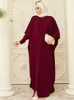 Roupas étnicas Abaya Muçulmana Mulher Vestido Moda Robe Senhoras Manga Longa Islâmica Dubai Cardigan Plain Causal Elegante Mulheres Roupas 231208