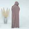 Ropa étnica Abayas para mujeres Islámico Dubai Turquía Musulmán Vestido con capucha con Hijab integrado Casual Jilbab Ramadan Eid Robe de oración
