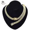 Factory Wholesale High Quality Diamond Cuban Chain Jewelry Set Necklace Bracelet Setset Men Moissanite 9U2D 3SXK