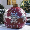 60Cm Large Christmas Balls Outdoor Atmosphere PVC Inflatable Toys For Home Garden Yard Props Decoration 211019290K