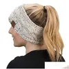 Fasce per capelli Maglia Fascia per capelli Lana Variegato Colore Punto Filato Testa Er Autunno e inverno Vuoto Cappello a cilindro Donna Pasta fritta Colpi di scena Goccia Del Dhgpr