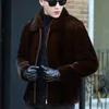 Мужская зимняя куртка из искусственного меха, мужская зимняя куртка из искусственного меха, топы с длинными рукавами, элитная роскошная дизайнерская одежда, модная куртка больших размеров с отворотом с капюшоном 231211