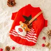 Dog Apparel Autumn and Winter Halloween Celebration Elk Knitted Sweater New Year Pet Clothing