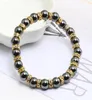 Bracelets de perles d'hématite en pierre naturelle de haute qualité, corde de strass pour hommes et femmes, Bracelet de santé énergétique, bijoux cadeau 4361612