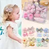 Hårtillbehör 5st/set Mini Baby Girl Clip Cute Floral Bow Princess Hairpin For Toddler Lovely Bang Side