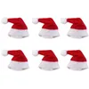 Mini cappello di Natale Cappello da Babbo Natale Cappello lecca-lecca di Natale Mini regalo di nozze Cappellini creativi Ornamento per albero di Natale Decor307L