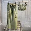 Jean Cargo en coton pour femmes, tendance coréenne, pantalon Cargo, Vintage, lavage et confection de vieux pantalons droits, Streetwear Y2k, printemps 2023