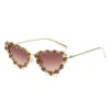 Nieuwe kattenbril, water gepersonaliseerde trend met diamanten metalen zonnebrillen, zonnebrilbatch