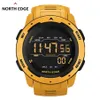 NORTH EDGE Mannen Digitaal Horloge Heren Sporthorloges Dual Time Stappenteller Wekker Waterdicht 50M Digitaal Horloge Militaire Clock293j