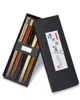 Chopsticks 5pairs japanska trä sushi pinnar nudlar hacka koreanskt bordsartiklar kök levererar kinesiska8865427