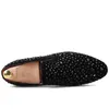 Kleding Schoenen Zwarte Spikes Merk Heren Loafers Luxe Denim En Metalen Pailletten Hoge Kwaliteit Casual Mannen k231208