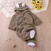 Rompers Humor Bear Autumn Cartoon Style Winter Long Sleeve Baby Boys Girls Toddler Kids Playsuit Jumpsuits kläder 231211