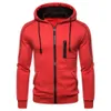 Mens Hoodies Moletons Jaquetas Moda Manga Longa Zipper Hoodie Com Capuz Fleece Casual Esportes Homens Roupas Plus Size Preto Whi 231211