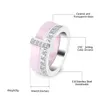 Moda de doble capa de cerámica anillos de mujer de buena calidad negro blanco rosa anillos de cristal para mujeres anillo medio joyería de moda regalos Y251Q