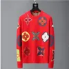 Vinterdesigner Luxury Men's Sweater Autumn Winter 3D Printed Letter Jacquard Sticked Black Red Slim Fit Hoodie Pullover Knit Personlig tröja L1213