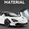 Druckgussmodell 1 24 McLaren 720S Legierungs-Sportwagenmodell Druckguss-Metallspielzeugfahrzeuge Automodellsimulation Sound-Licht-Kollektion Kindergeschenke 231208