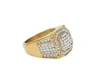 Męskie Kamienie Hip Hop Pierścienie Biżuteria Złota Diamentowy Diamentowy Pierścień stalowy dla mężczyzn7464597