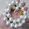 LL<<<RARE Huge 16mm White South Sea Shell Pearl Necklace 18 258F