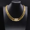 Custom Miami Cuban Link Chain 14k Real Gold Plated Iced Out Moissanite Necklace 925 Silver Hip Hop Mossanite Jewelry for Men